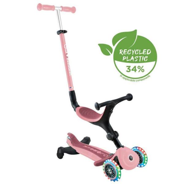 Globber Scooter Foldable Go.Up Active Lights 360 Pastel Pink
