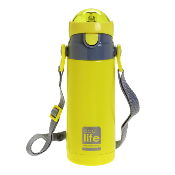 Eco Life Παγούρι-Θερμός Ανοξείδωτο Kids Yellow 400ml - Image 2
