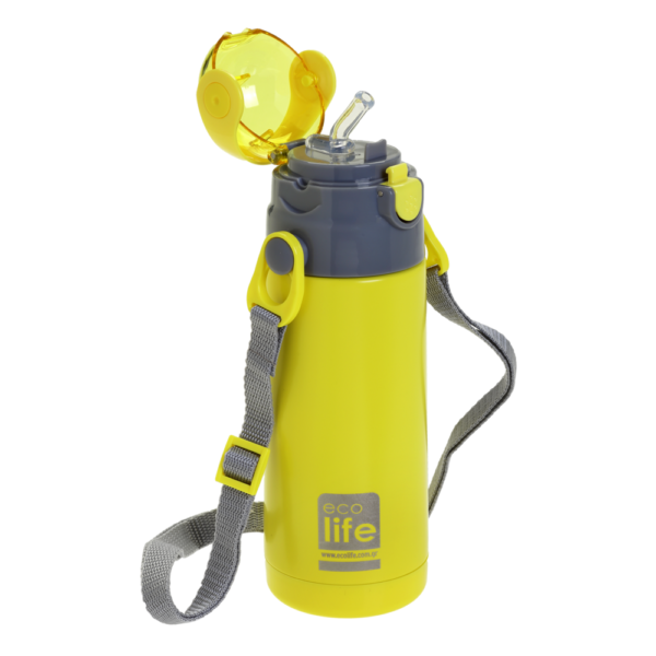 Eco Life Παγούρι-Θερμός Ανοξείδωτο Kids Yellow 400ml