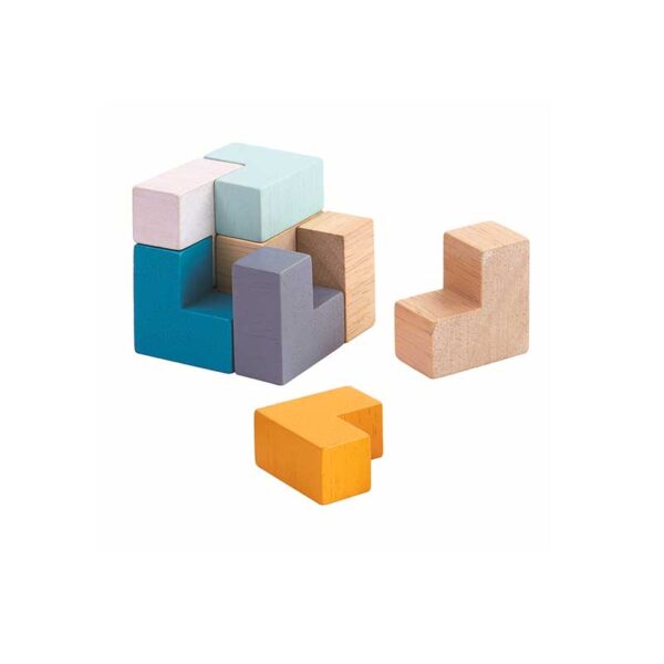 Plan Toys Puzzle Κύβος 3D mini - Image 2