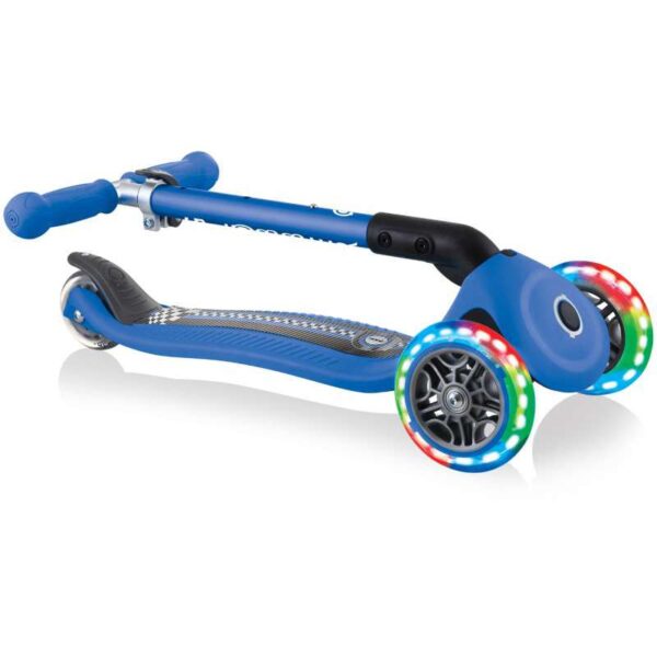 Globber Scooter Junior Foldable Fantasy Lights Racing Navy Blue - Image 4