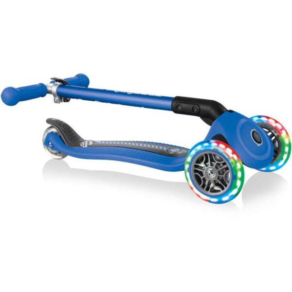 Globber Scooter Primo Foldable Fantasy Lights Racing Navy Blue - Image 3