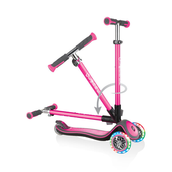 Globber Scooter Elite Deluxe-Deep Pink - Image 4
