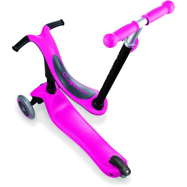 Globber Scooter Go-Up Sporty Deep Pink 4in1 - Image 3