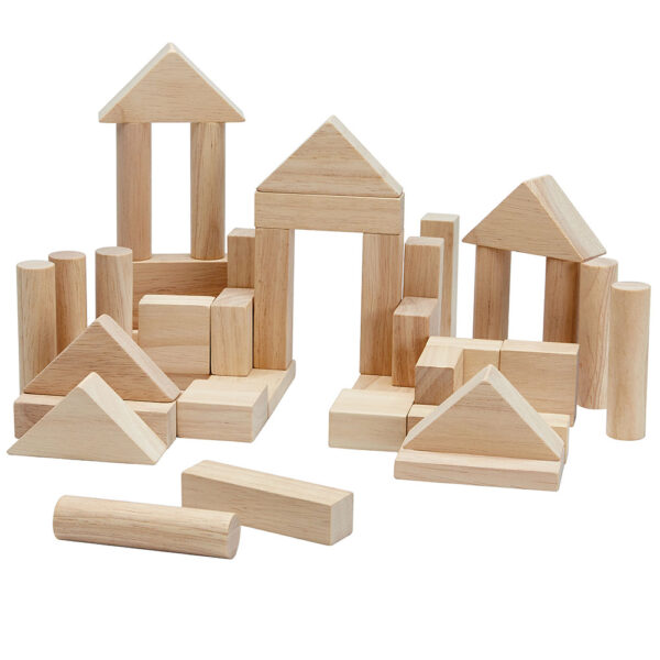 Plan Toys Ξύλινα Τουβλάκια 40 τμχ σε φυσικό χρώμα