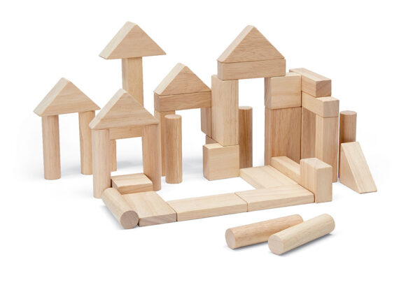Plan Toys Ξύλινα Τουβλάκια 40 τμχ σε φυσικό χρώμα - Image 4
