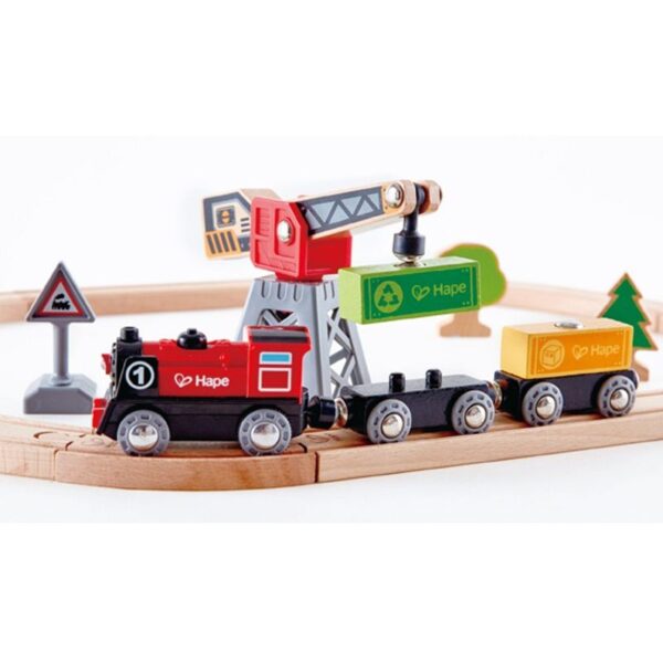 Hape Ξύλινος Σιδηρόδρομος Φορτωεκφόρτωσης Εμπορευμάτων - Image 4
