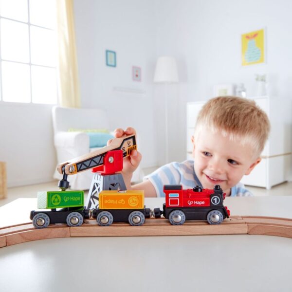 Hape Ξύλινος Σιδηρόδρομος Φορτωεκφόρτωσης Εμπορευμάτων - Image 3