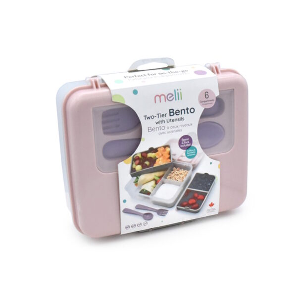 Melli Διώροφο Φαγητοδοχείο Bento Pink-Purple - Image 4