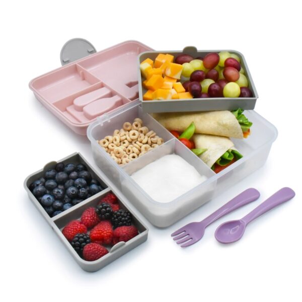 Melli Διώροφο Φαγητοδοχείο Bento Pink-Purple - Image 3