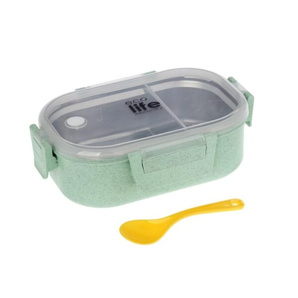 Eco Life Φαγητοδοχείο 900ml με χώρισμα Light Green - Image 2