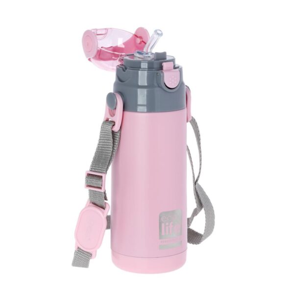 Eco Life Παγούρι-Θερμός Ανοξείδωτο Kids Pink 400ml