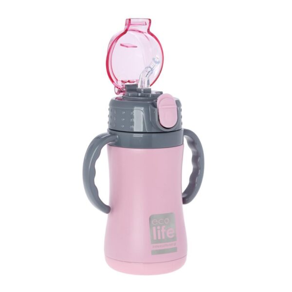 Eco Life Παγούρι-Θερμός Ανοξείδωτο Kids Pink 300ml - Image 2