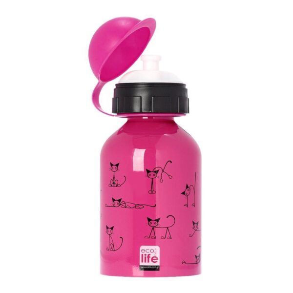 Eco Life Παγούρι Mεταλλικό 400ml Cats