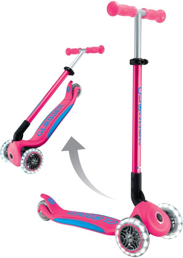 Globber Scooter Elite Lights V2 Fuchsia - Image 4