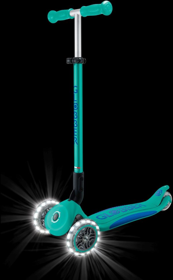Globber Scooter Elite Lights V2 Emerald Green - Image 2
