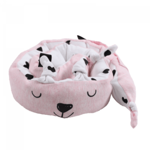 Minene Πάντα Μαξιλάρι Πολυχρηστικό – Mini Snuggly Snake Pink