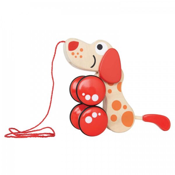 Hape Push & Pull Ξύλινο Συρόμενο Σκυλάκι Walk-A-Long Puppy - Image 3