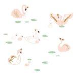 Mimi’lou Αυτοκόλλητα τοίχου Easy “Swan’s Lake”