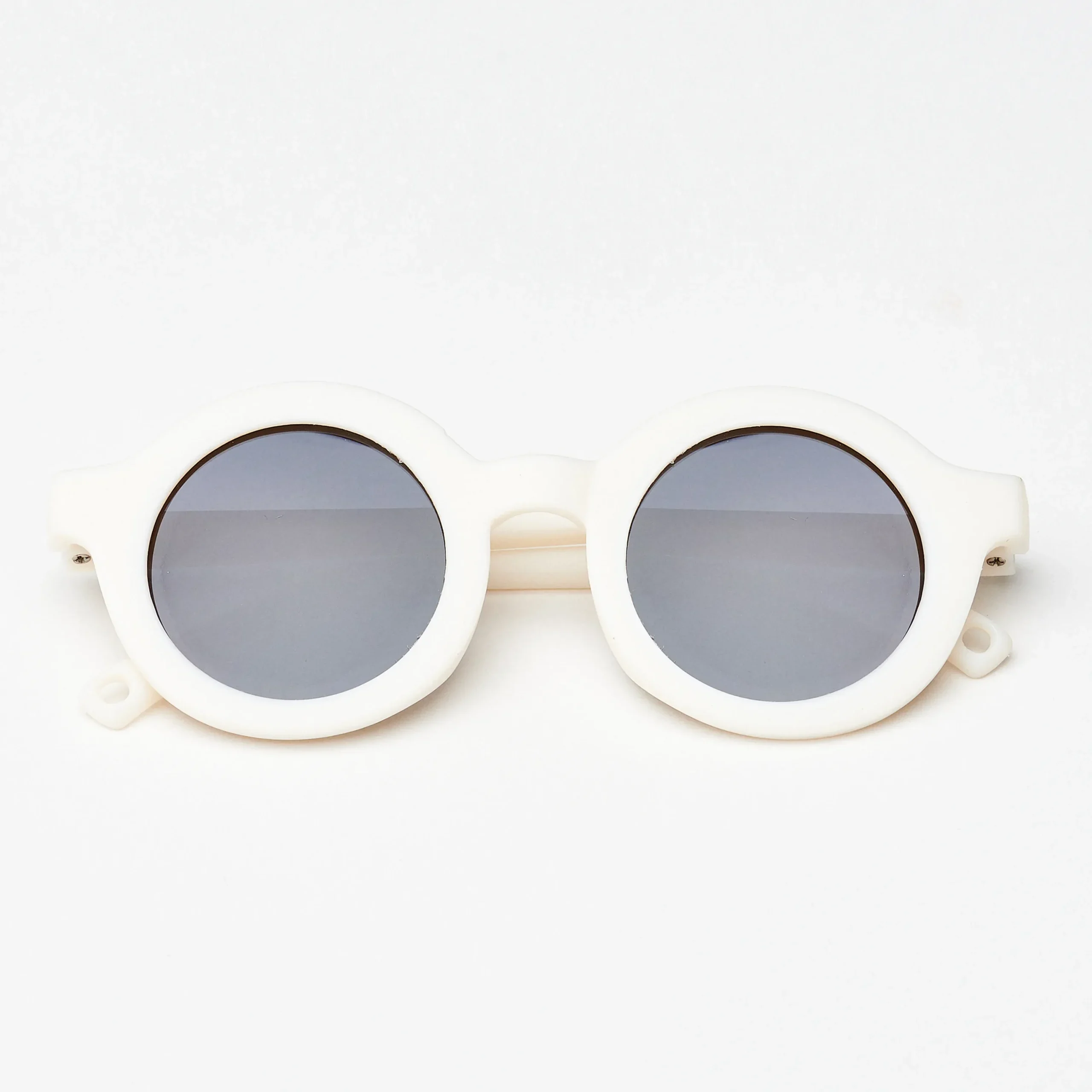 Βρεφικά Γυαλιά Ηλίου Βaby Round White UV400 με Λουράκι - Image 5